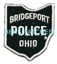 OHIO,BRIDGEPORT POLICE 1 STATE SHAPED_wm